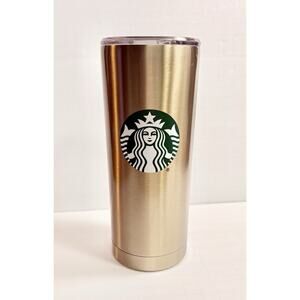2021 Starbucks Gold Metal Travel Tumbler 20oz Mermaid Siren Stainless Steel